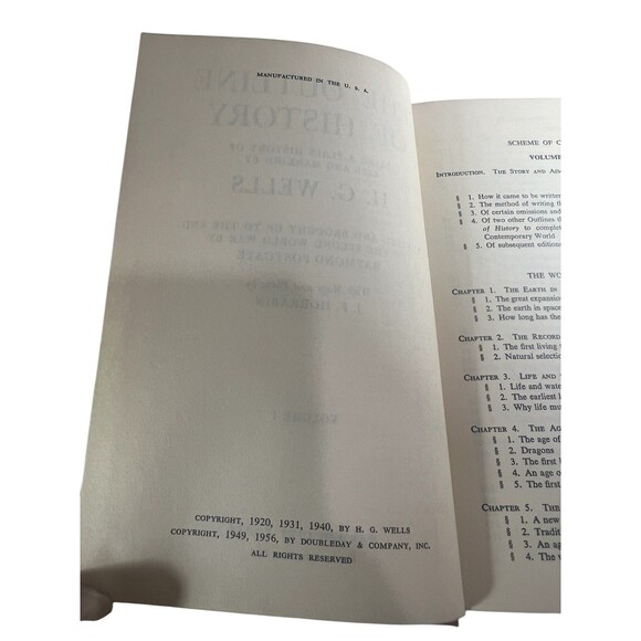 The Outline Of History By HG Wells Revised Volume 1 - 1956 Hardcover - Picture 11 of 14